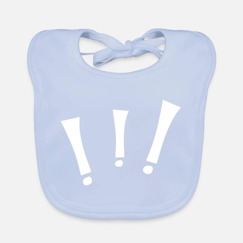 Three exclamation points Organic Baby Bibs
