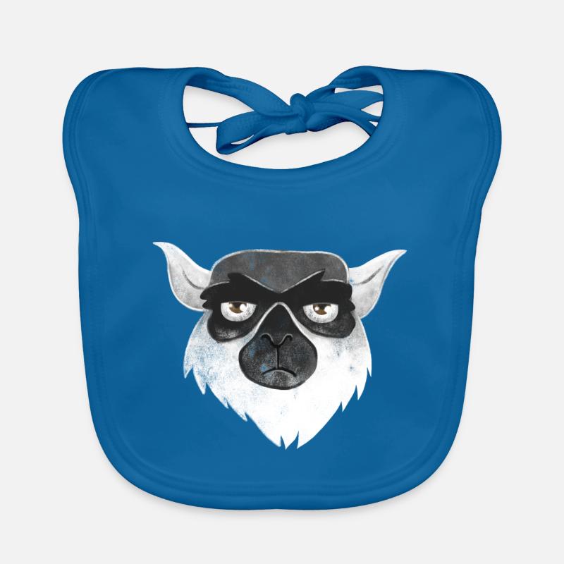 Grumpy unhappy lemur face Organic Baby Bibs