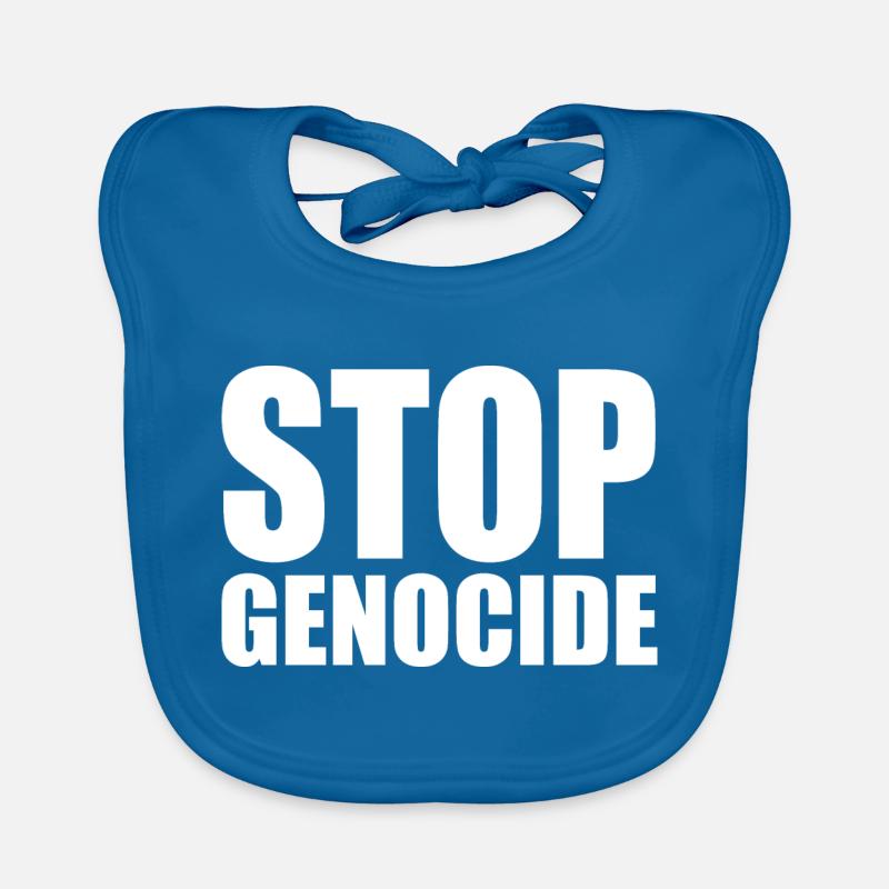Stop genocide Bavoir bio Bébé
