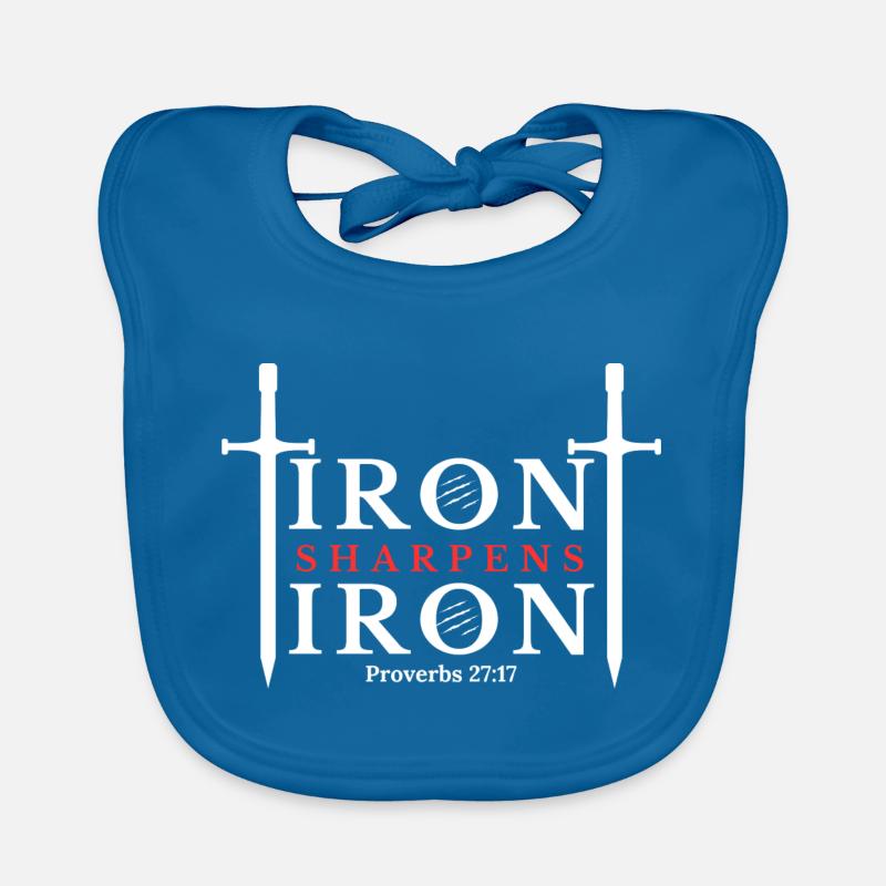 Iron Sharpens Iron - Proverbs 27:17 Apparel Organic Baby Bibs