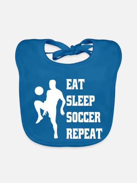 Fußballmannschaft Fußballdesign Fußballspieler - Baby Bio-Lätzchen - Pfauenblau