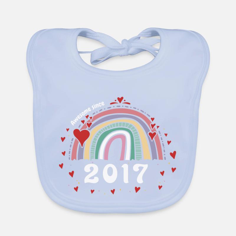 Mignon arc-en-ciel génial 2017 - 6e anniversaire avec Bavoir bio Bébé