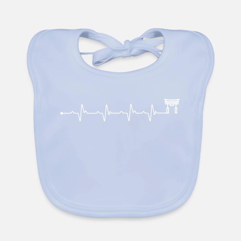 Heartbeat torii gate Organic Baby Bibs