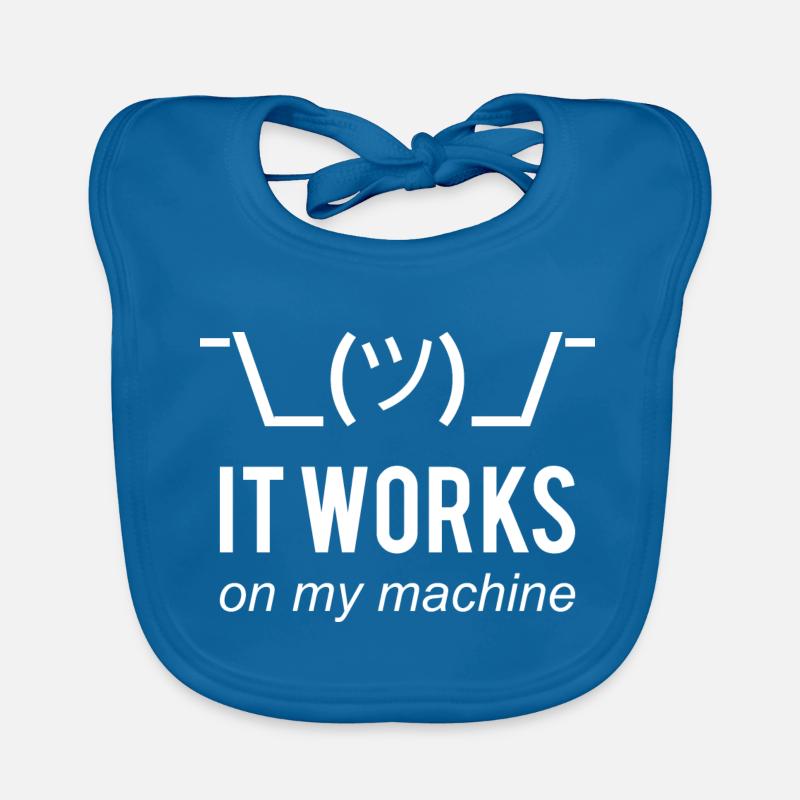 It works on my machine Funny Developer Design Baby Bio-Lätzchen