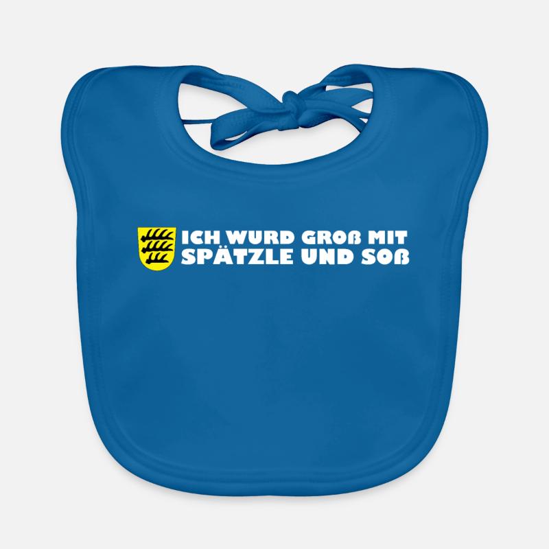 ich wurde groß mit Spätzle und Soß Baby Bio-Lätzchen