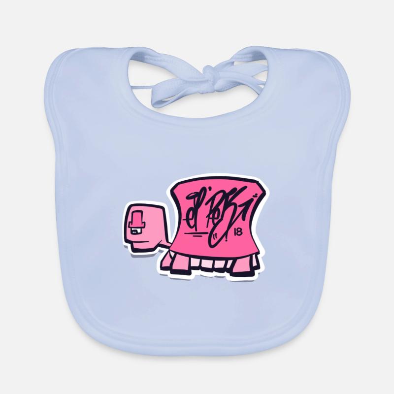 Tag turtle / Pink Schildkröte Logo Baby Bio-Lätzchen