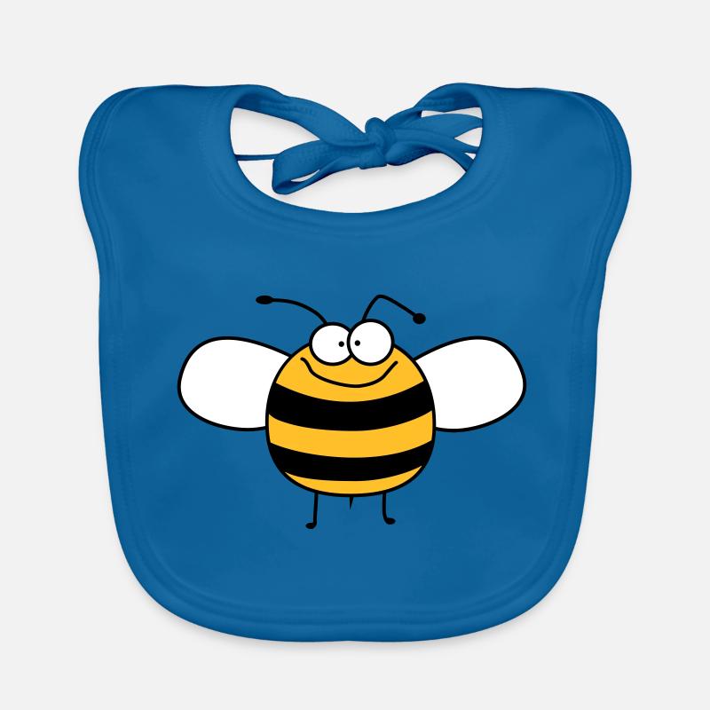 Drôle Comic bébé Bee - Bumble - Bavoir bio Bébé - bleu paon