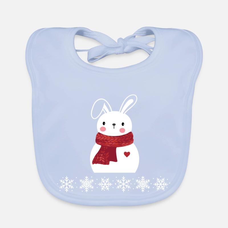 Weihnachtshase Baby Bio-Lätzchen