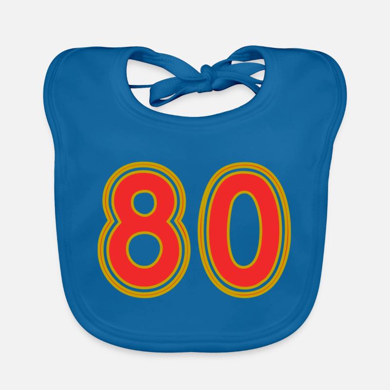 80. 80 YEARS. 80th ANNIVERSARY. 80 YEARS ANNIVERSARY. Organic Baby Bibs