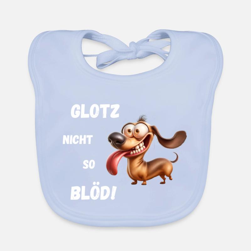 Don't stare so stupidly! Dachshund Organic Baby Bibs