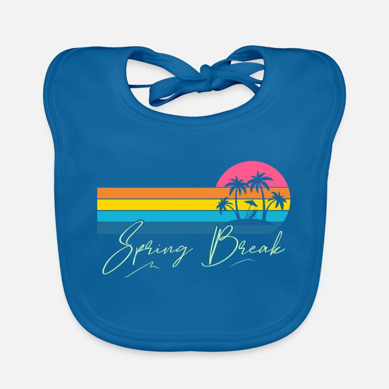 Spring Break - Baby Bio-Lätzchen - Pfauenblau