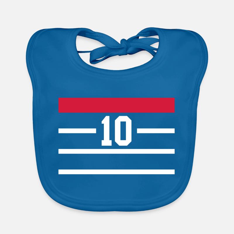 france 98 bleu - Bavoir bio Bébé - bleu paon