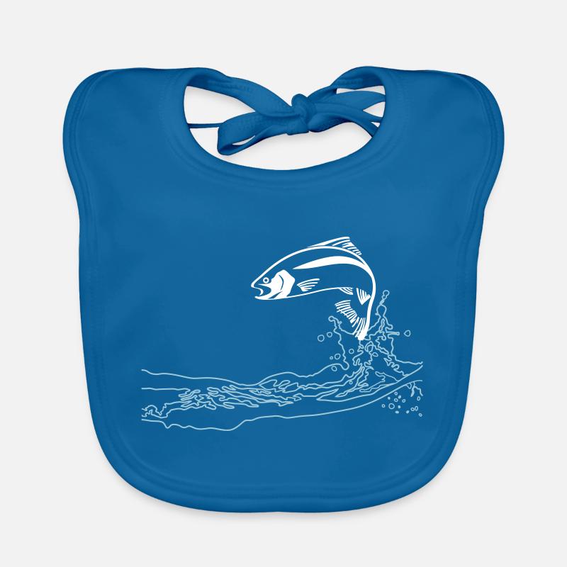 springende Forelle Baby Bio-Lätzchen