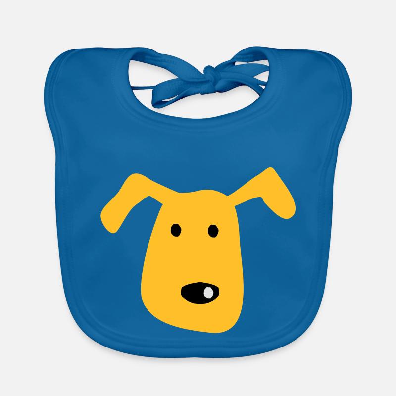 Hund - Baby Bio-Lätzchen - Pfauenblau