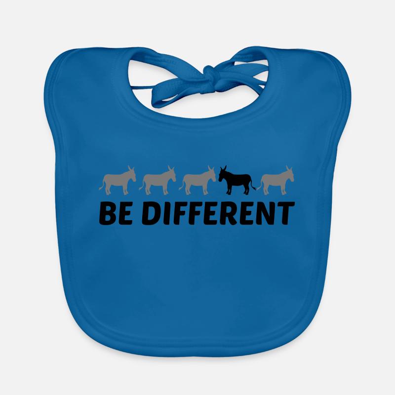 text anders be different esel pferd pony klein pac Baby Bio-Lätzchen