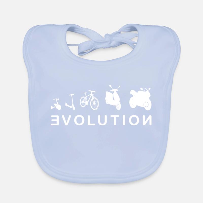 Evolution Biker 2- Evolution of a Biker 2.0 Organic Baby Bibs