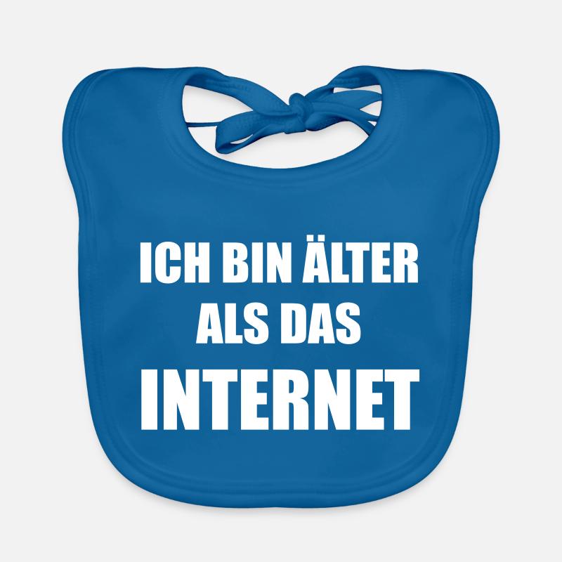 Ich bin älter als das INTERNET - Spruch Baby Bio-Lätzchen