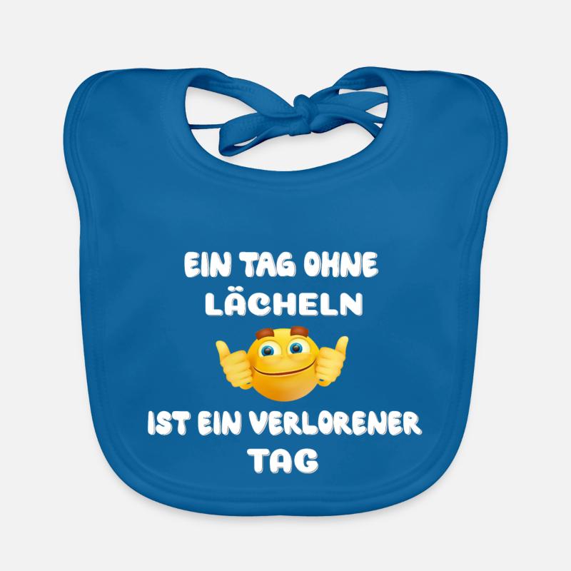 A day without a smile is a lost day Organic Baby Bibs