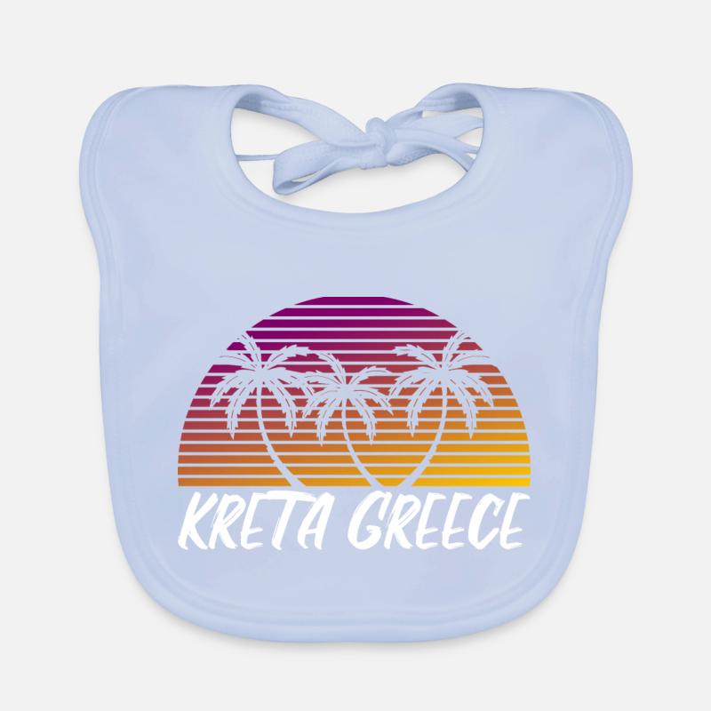 Crète Grèce Bavoir bio Bébé