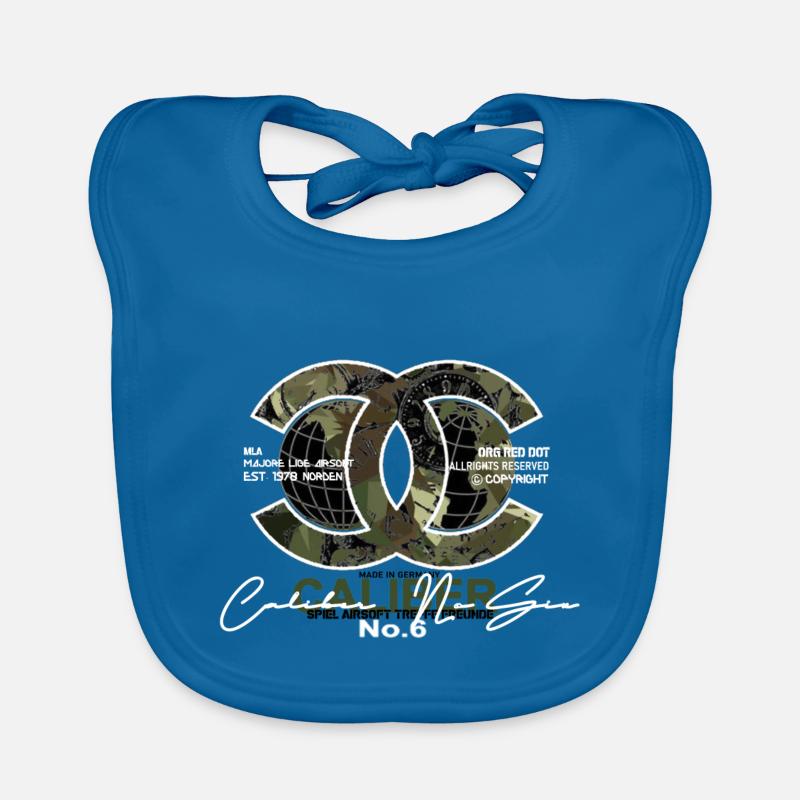 caliber no 6 Airsoft softair tees nice geschenkide Organic Baby Bibs