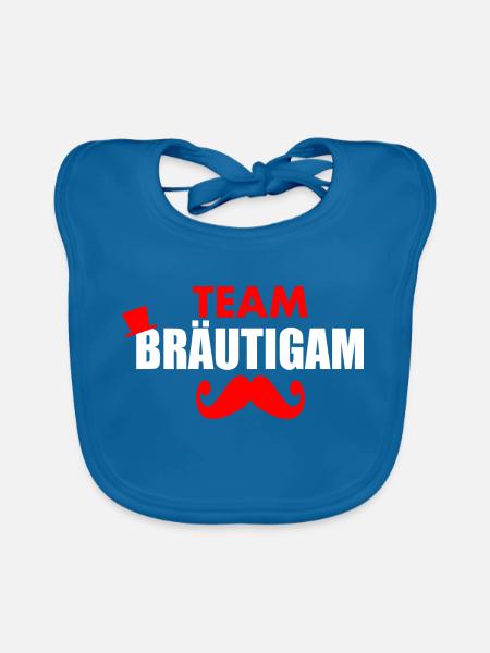 Team bräutigam - Baby Bio-Lätzchen - Pfauenblau