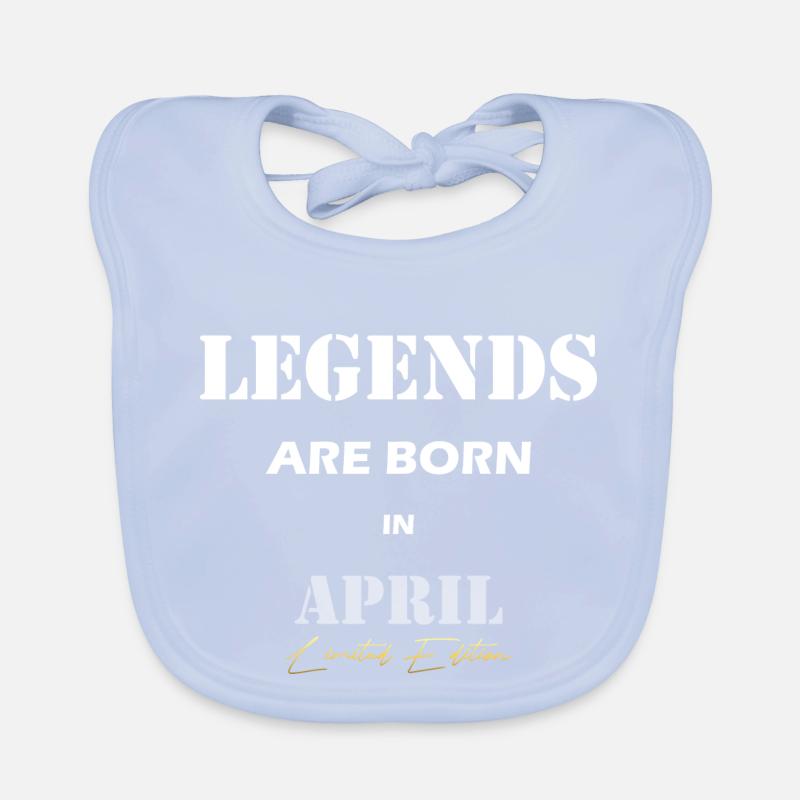 April Legends Gift white Organic Baby Bibs