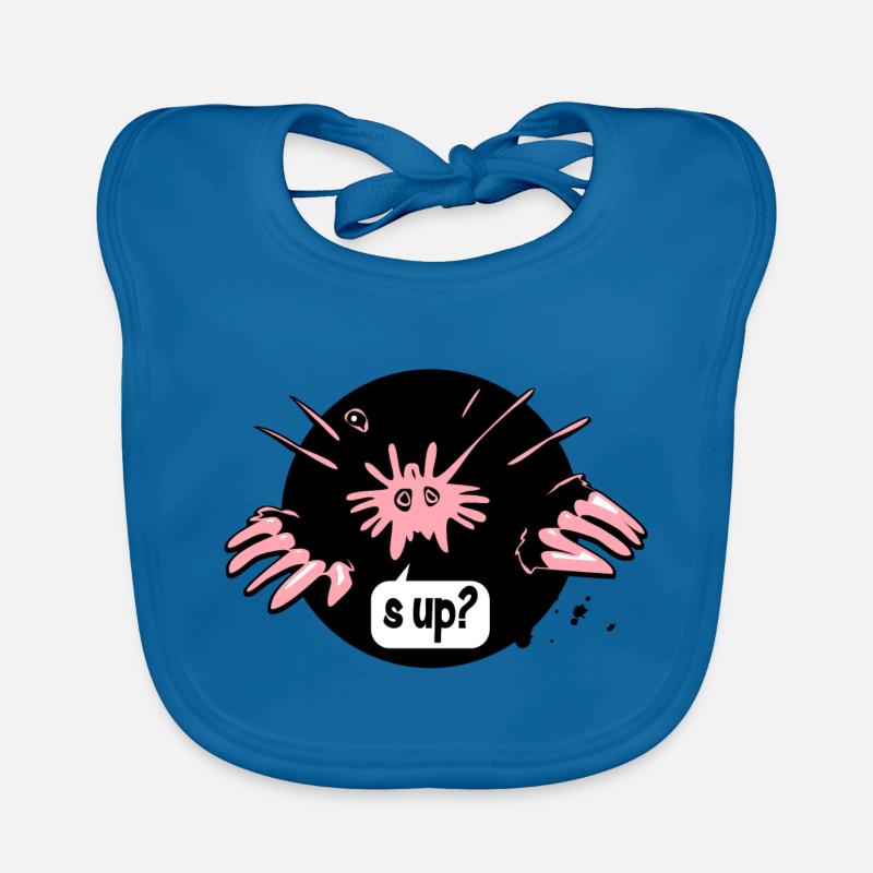 s up? - Star Mole - Earth Day - Mole - Comic Organic Baby Bibs