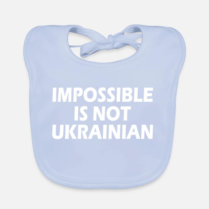 impossible is not ukrainian - ukraine Baby Bio-Lätzchen
