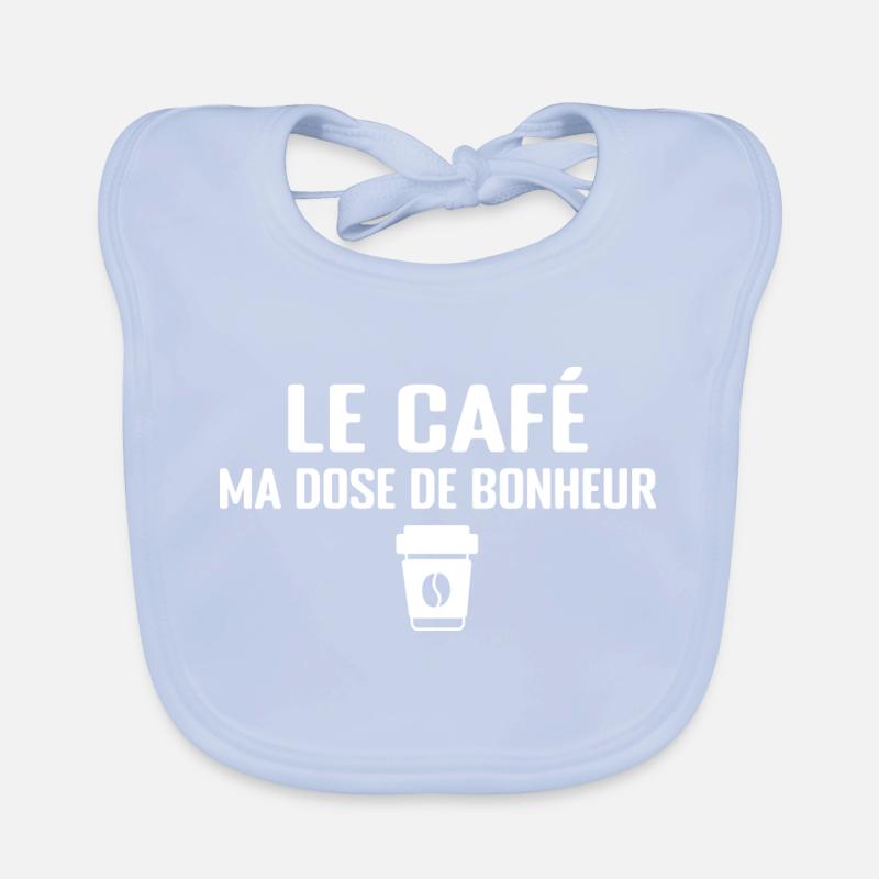 Le Café, Ma Dose De Bonheur Bavoir bio Bébé