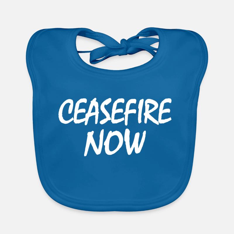 Ceasefire now Baby Bio-Lätzchen