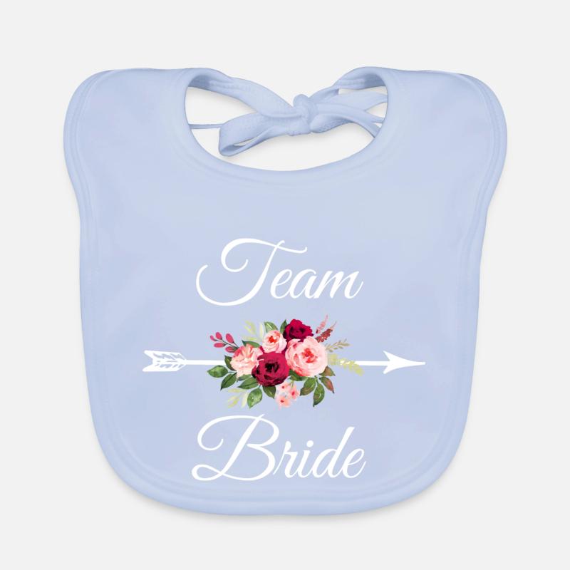 Team bride bouquet de fleurs flèche Bavoir bio Bébé
