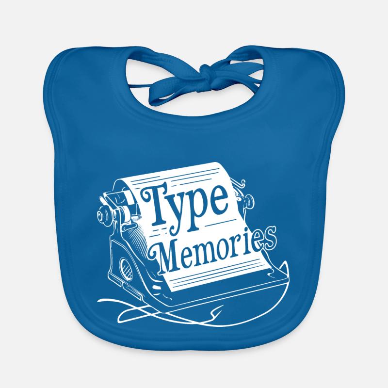 TYPEWRITERS, TYPE MEMORIES Organic Baby Bibs