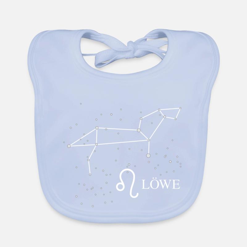 Tierzeichen Löwe mit Sternbild Baby Bio-Lätzchen