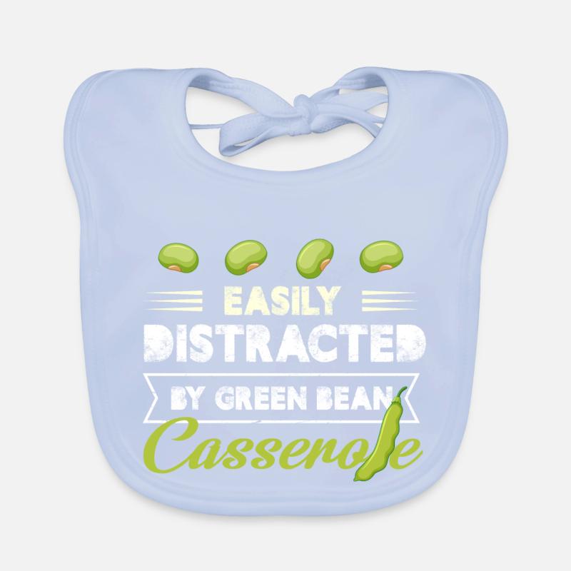 Easily Distracted By Green Bean Casserole Baby Bio-Lätzchen