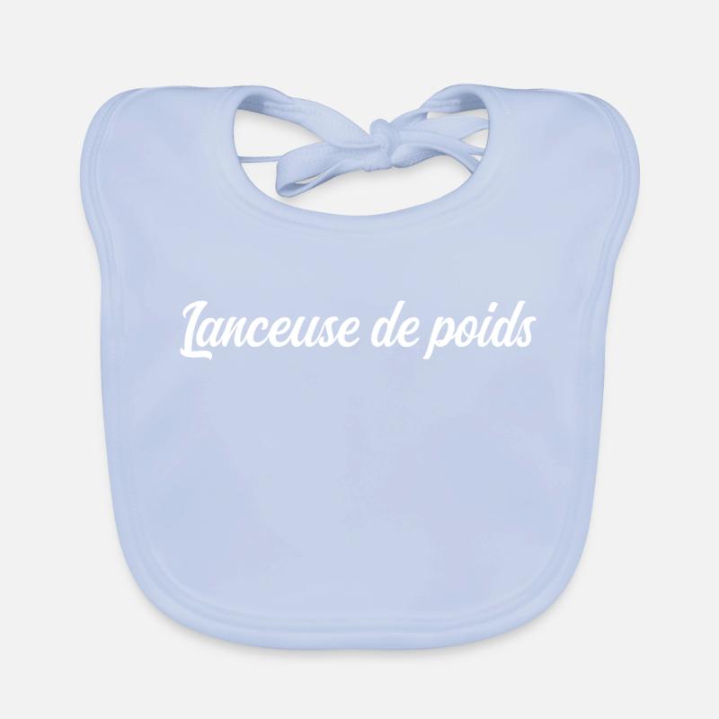 Lanceuse Poids Athlétisme Force Compétition Sport Bavoir bio Bébé