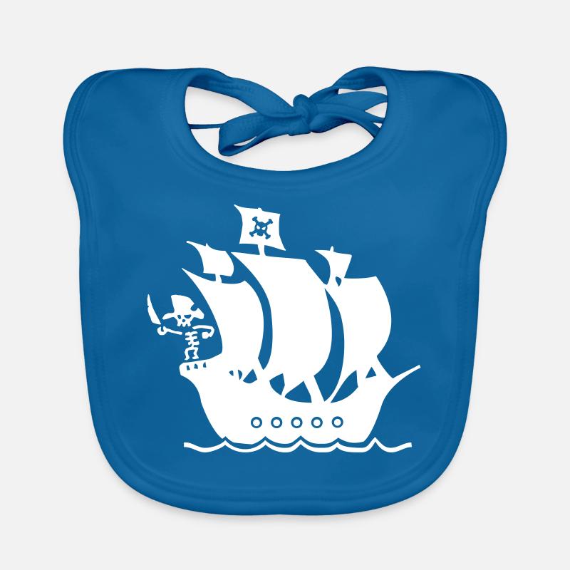 pirate ship Organic Baby Bibs