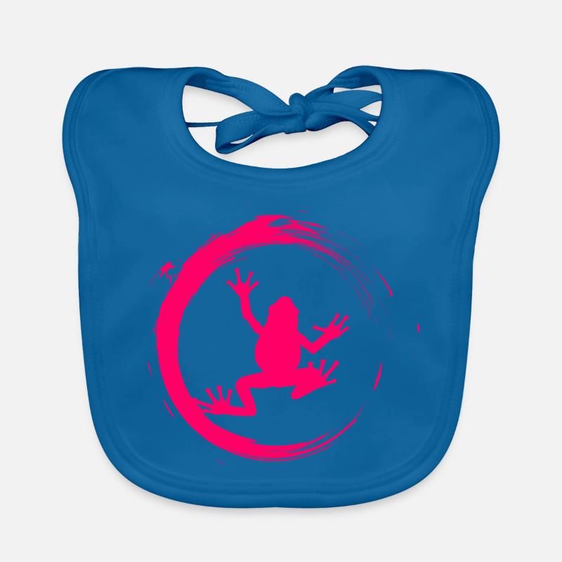 Frosch - Baby Bio-Lätzchen - Pfauenblau