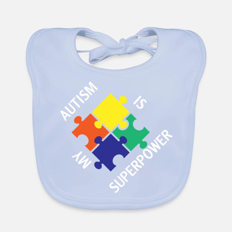 Autism is my Superpower - Puzzle - Spruch Baby Bio-Lätzchen
