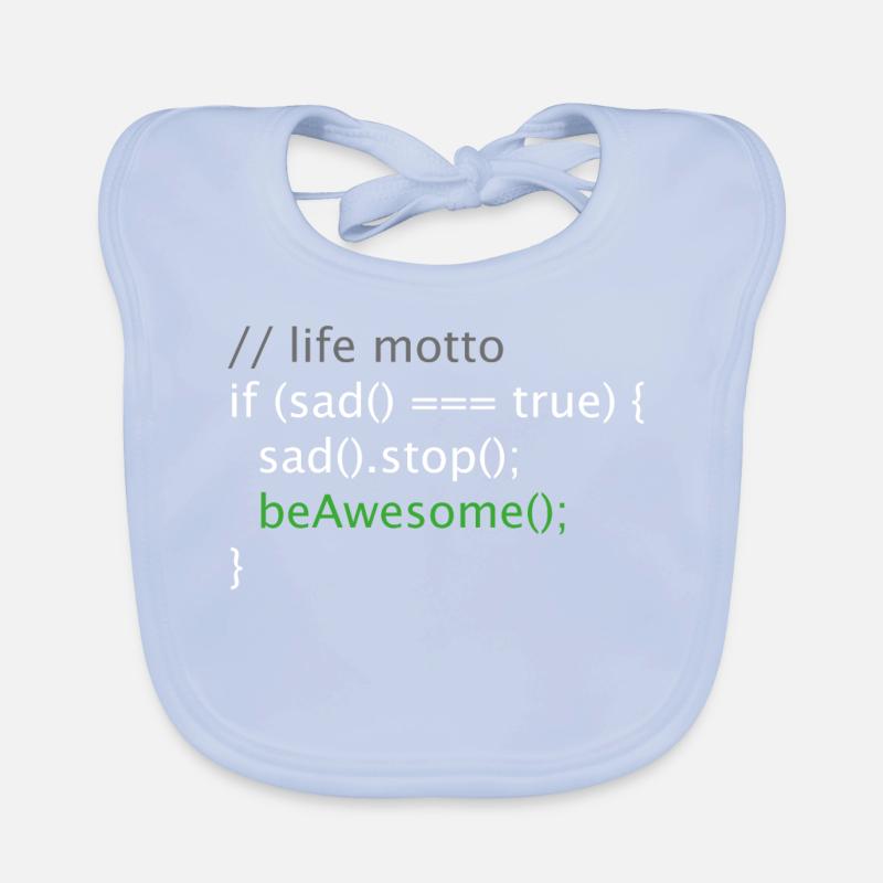 Informatique Nerd Geek programmeur lebensmotto Bavoir bio Bébé