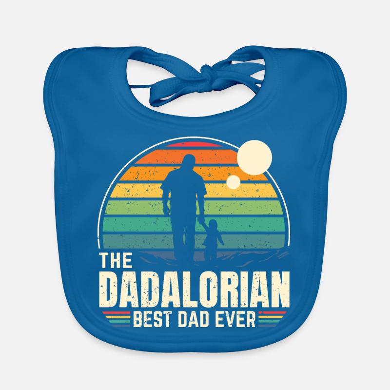 Sunset - The Dadalorian Command - Bester Vater - Baby Bio-Lätzchen - Pfauenblau