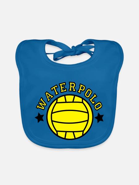 Waterpolo - Baby Bio-Lätzchen - Pfauenblau - Vorne
