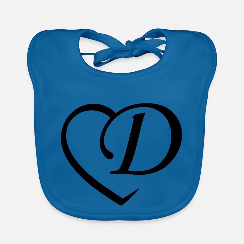 Love letter D. Organic Baby Bibs