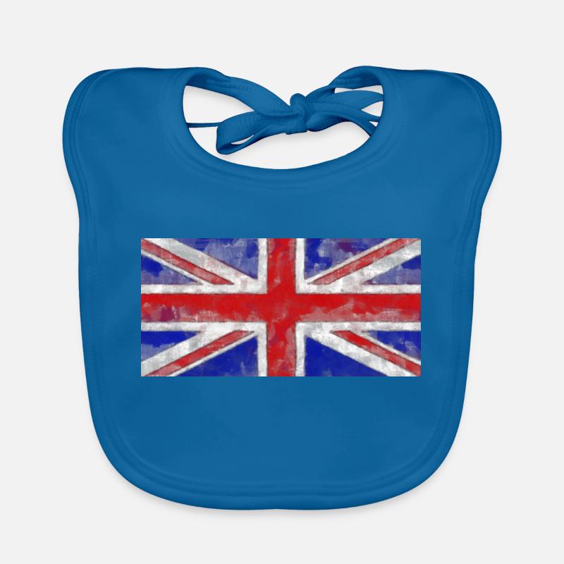 Union Jack Drapeau Anglais Grande-Bretagne Bavoir bio Bébé