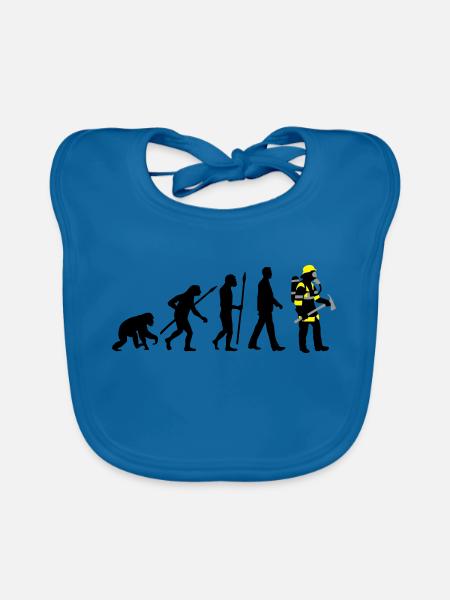 evolution_feuerwehrmann_012015_c_3c - Baby Bio-Lätzchen - Pfauenblau