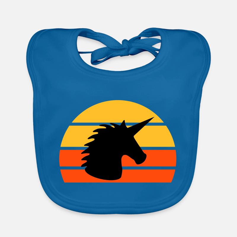 Unicorn in front of a half-sun Organic Baby Bibs