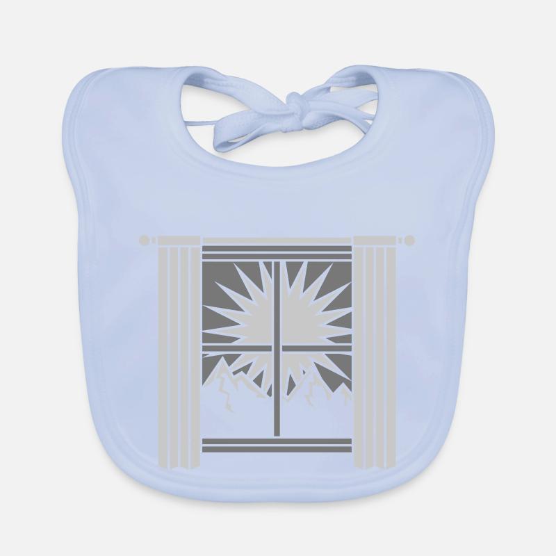 Sunrise Mountains View Window Organic Baby Bibs