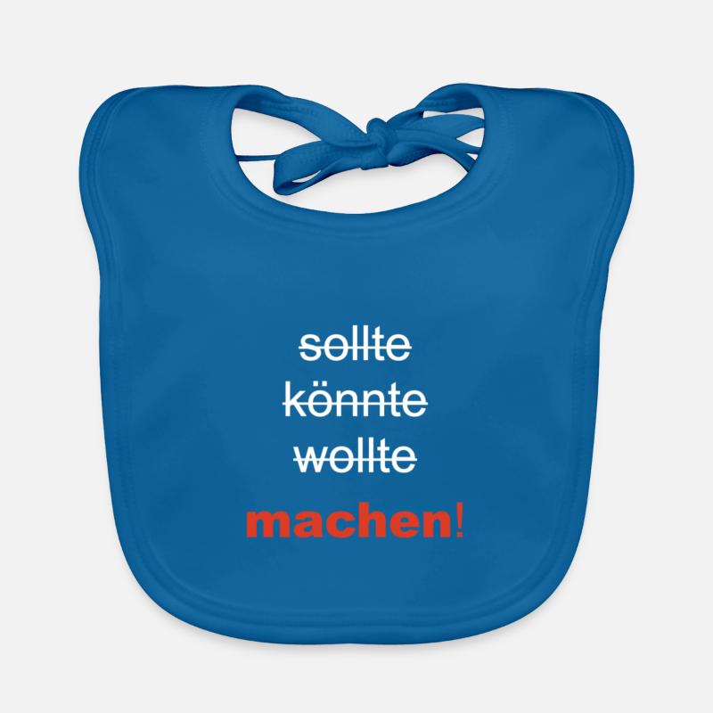 sollte könnte wollte machen Baby Bio-Lätzchen