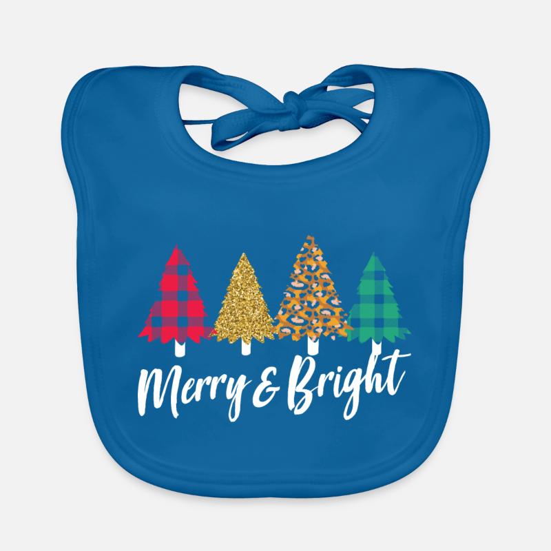 Merry And Bright Christmas Tree Baby Bio-Lätzchen