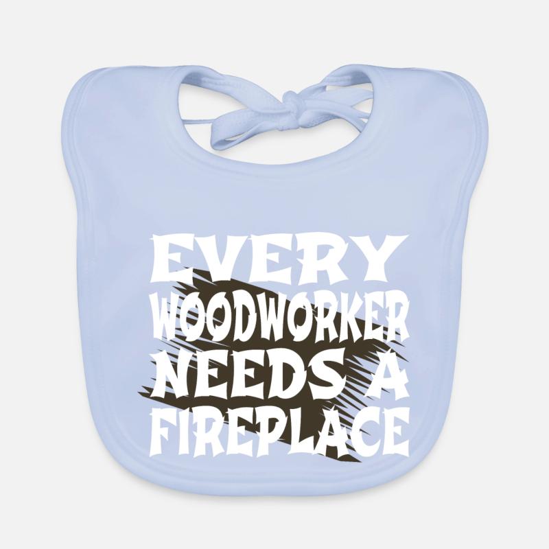 carpenter logging mason funny sayings Organic Baby Bibs
