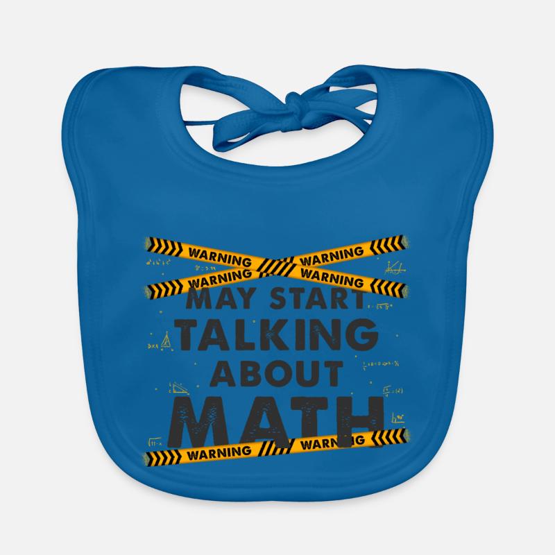 May Start Talking About Math Shirt for Teacher Organic Baby Bibs